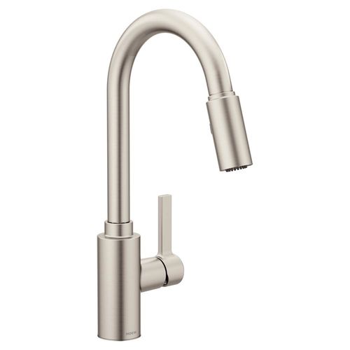Moen Genta LX Single-Handle High Arc Pull-Down Kitchen Faucet, 1.5
