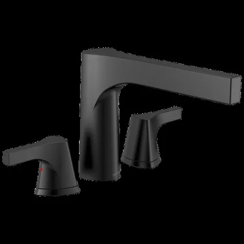 thumbnail image 2 of Moen Arris Two-Handle Roman Tub Faucet, Matte Black 2 of 11