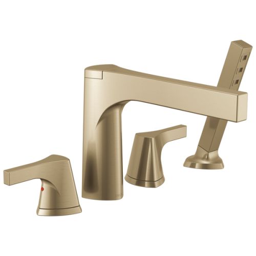 Delta Zura Two-Handle Roman Tub Faucet Trim with 1.75 GPM Single