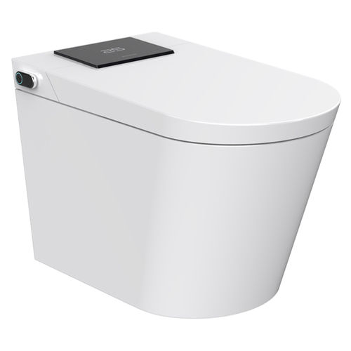 View 7 of Trone Plumbing STCM1 Trone Smart Bidet Toilet Combo with Toe Touch Sensor, Auto-Open/Close, Digital Display, Heated Seat, Night Light, Auto-Flush, 1.28 GPF, Classic White - STCM1.WH