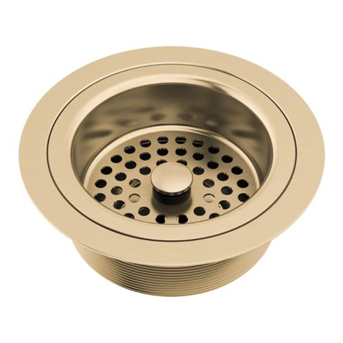 Brizo Kitchen Sink Flange and Strainer Kit, Brilliance Luxe Gold