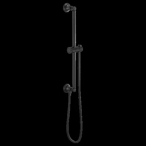 HAKU BLACK×CLEAR Brizo 74795-BL Essential Classic Round Slide Bar with Metal