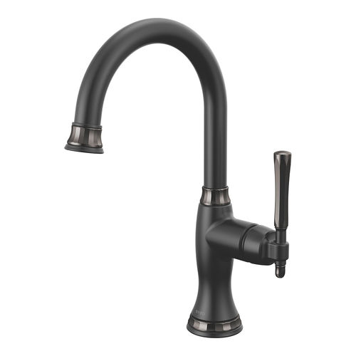 View 3 of Brizo 61058LF-BLBNX Brizo Tulham Single-Handle Bar Faucet, Lever Handle, 1.8 GPM, Matte Black / Brilliance Black Onyx - 61058LF-BLBNX