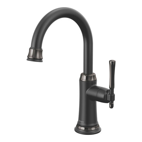 View 2 of Brizo 61358LF-C-BLBNX Brizo Tulham One Handle Beverage Faucet, Matte Black/Black Onyx - 61358LF-C-BLBNX