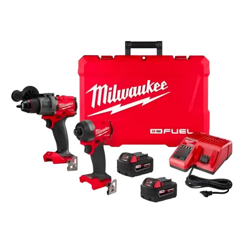 Milwaukee M18 FUEL 2-Tool Combo Kit with (2) REDLITHIUM XC5.0