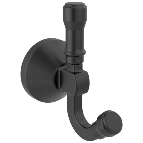 暴露/Unmask》[MMQ] Delta Broderick Double Robe Hook, Matte Black - 78435-BL