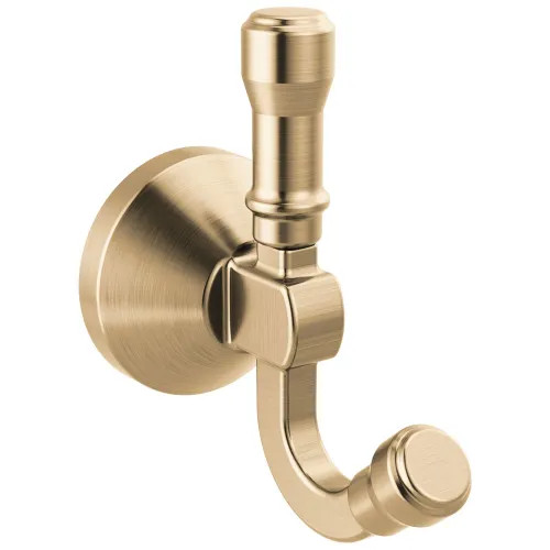 Delta Broderick Double Robe Hook, Champagne Bronze - 78435-CZ