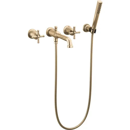 Delta Broderick Wall Mount Tub Filler Trim w/ Hand Shower, Less
