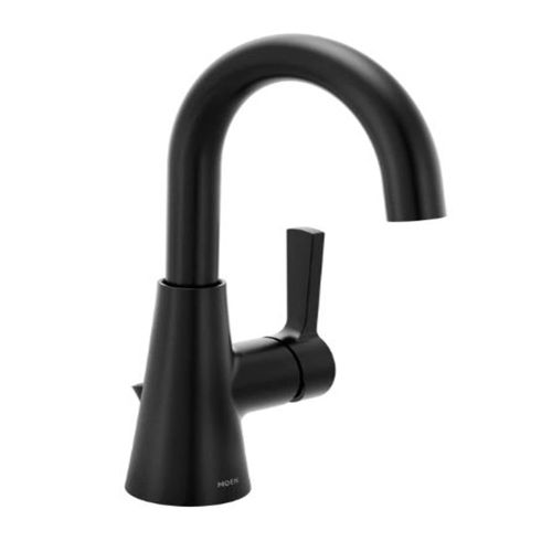 Moen Jase One Handle High Arc Bathroom Faucet, ADA, 1.2 GPM, Matte