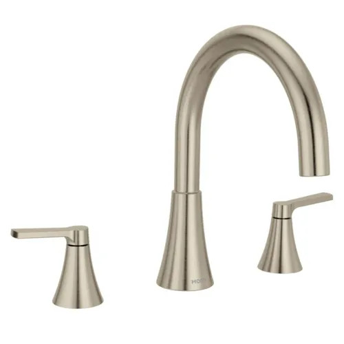 Monroe grace Jasmine & Mugue t 2点SET Moen Jase Two Handle Roman Tub Faucet Trim, ADA, Brushed Nickel