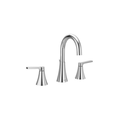 Moen Jase Two Handle Widespread Bathroom Faucet, High Arc