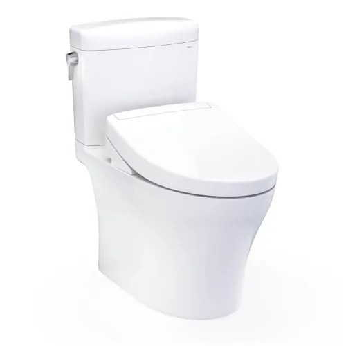 TOTO Aquia IV Cube Two-Piece Elongated Toilet w/ WASHLET+ S5, Dual