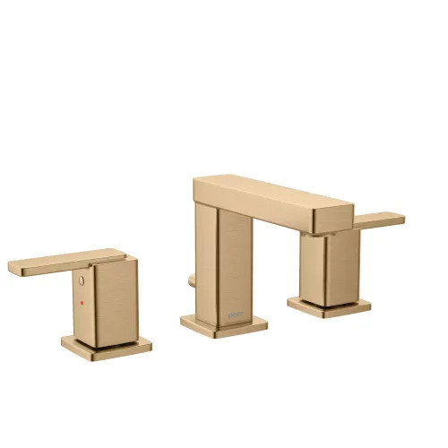 Moen Iver Two Handle Widespread Bathroom Faucet, WaterSense, 1.0