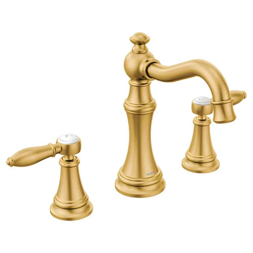 Moen Weymouth 2-Handle Widespread Bathroom Faucet w/ Valve and Pop Moen Weymouth 2-Handle Widespread Bathroom Faucet w/ Valve and Pop
