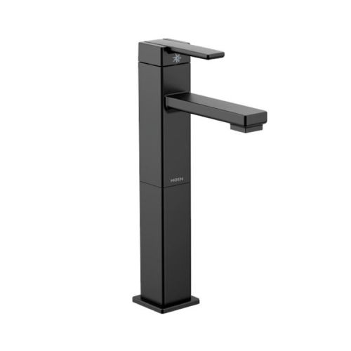 しもーん Moen 90 Degree Single-Handle Matte Black Vessel Bathroom Faucet