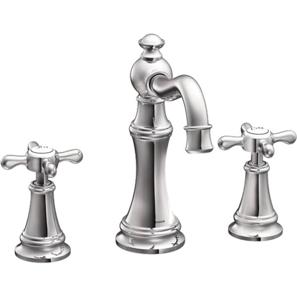 Moen T6905 Voss Widespread Bathroom Faucet Trim Kit – Chrome, 8-16" Adjustable, Valve Required