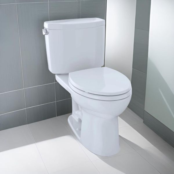 TOTO Drake II Two-Piece Close Coupled Elongated Toilet, 1.28 GPF