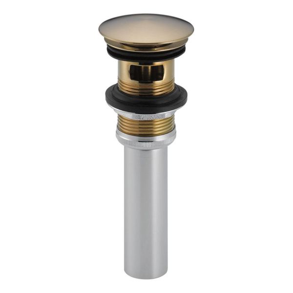 Brizo Push Button Pop-Up Drain without Overflow, Brilliance Luxe