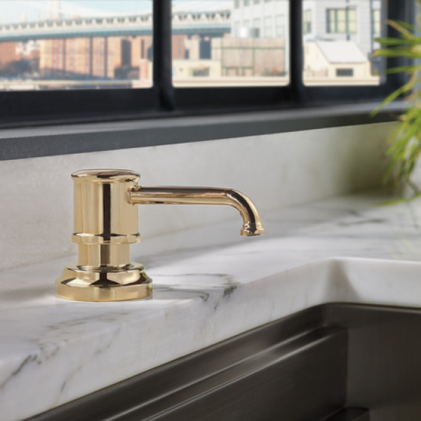 Brizo Rook Deck Mount Pot Filler, Brilliance Polished Gold