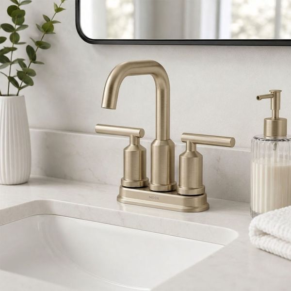 Moen Jase Two Handle High Arc Centerset Bathroom Faucet, ADA, 1.2