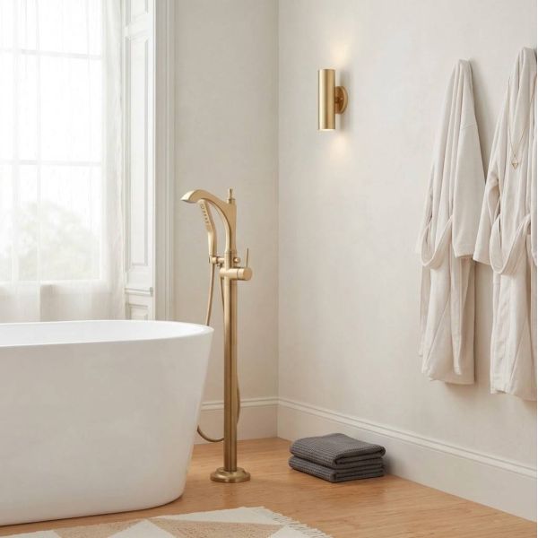Brizo Litze Single-Handle Freestanding Tub Filler with H2Okinetic