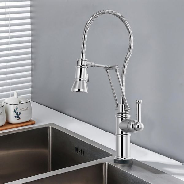 Brizo Solna One-Handle Articulating Kitchen Faucet, 2-Function