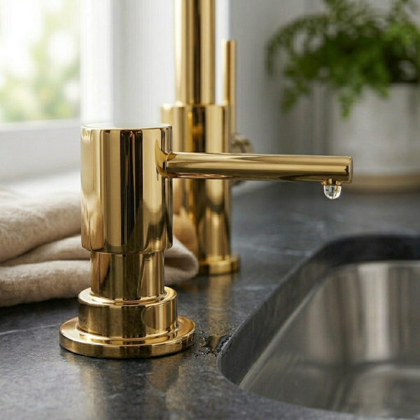 Brizo Solna Soap/Lotion Dispenser, Brilliance Luxe Gold - RP79275GL