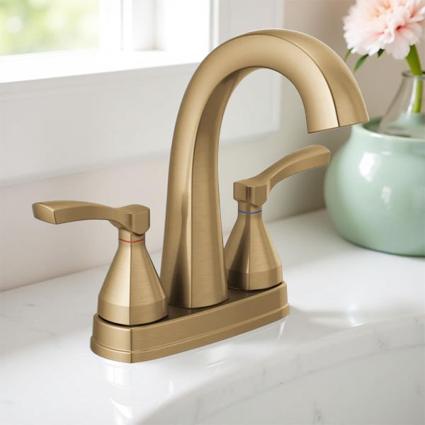 Moen Jase Two Handle Bathroom Faucet, High Arc, Centerset, ADA