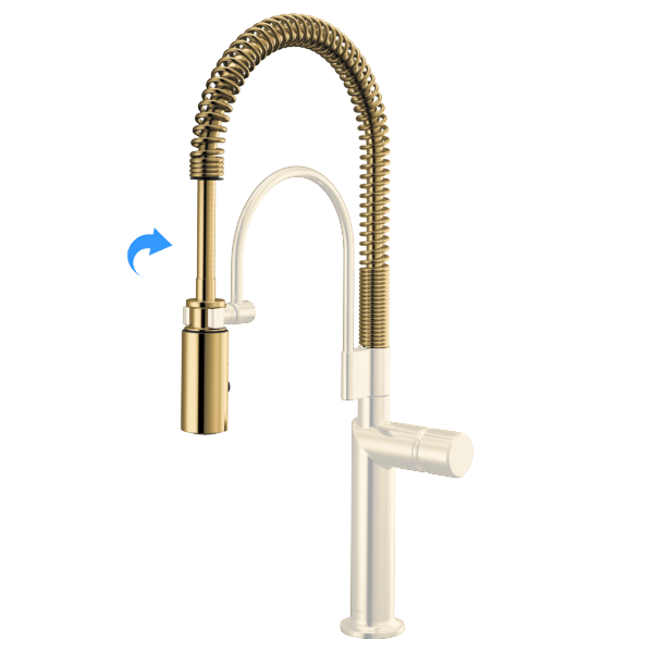 Brizo Rook Articulating Bridge Kitchen Faucet Finished Hose and