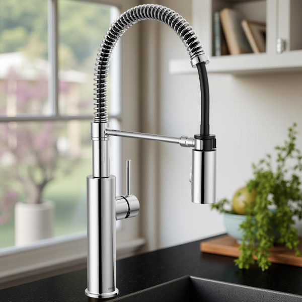 Delta Antoni Single-Handle Pull-Down Spring Kitchen Faucet, 1.8