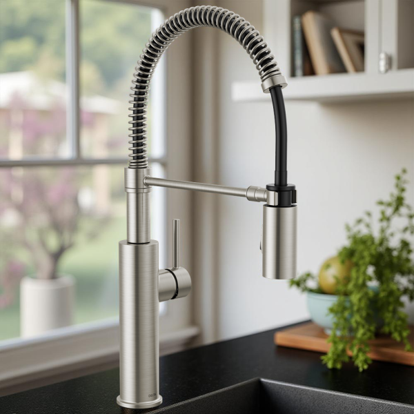 Delta Antoni Single-Handle Pull-Down Spring Kitchen Faucet, 1.8