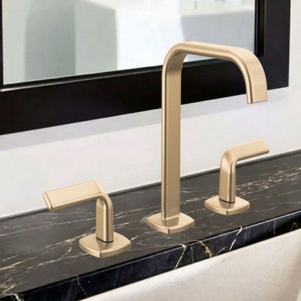 Brizo Allaria Widespread Bathroom Faucet With Square Spout, Three