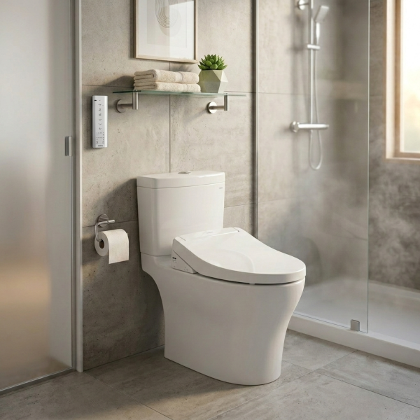 TOTO Aquia IV WASHLET+ S5 One-Piece Elongated Toilet, 1.28 GPF/0.9