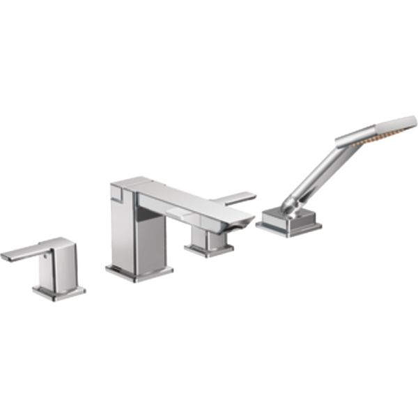Grohe Eurocube Single-Handle Diverter Roman Tub Faucet with Hand