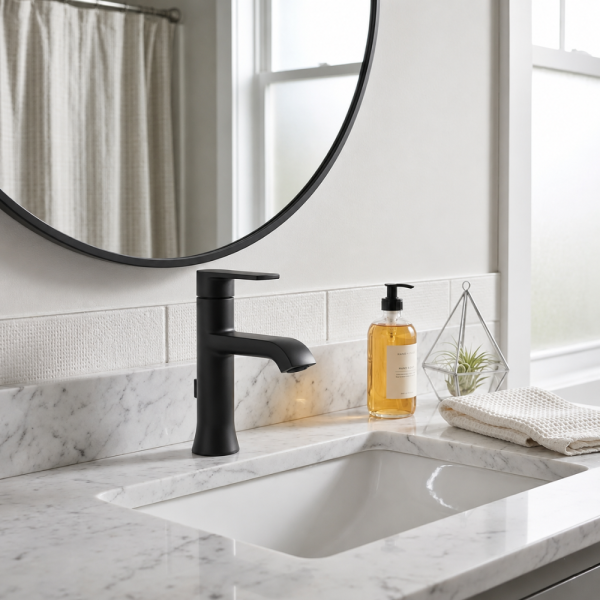Moen Genta LX Single-Handle Lavatory Faucet, 1.0 GPM, Matte Black