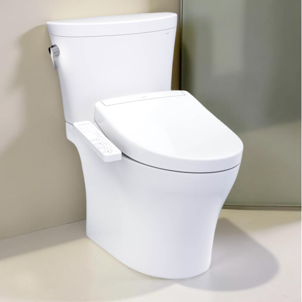 TOTO Aquia IV Arc WASHLET+ S5 Two-Piece Elongated Toilet, 1.28/0.9