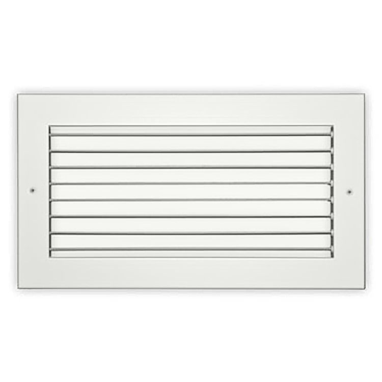14" x 14" Single Deflection Adjustable Grille, Parallel to Long Dimension, White - Shoemaker 901-14X14