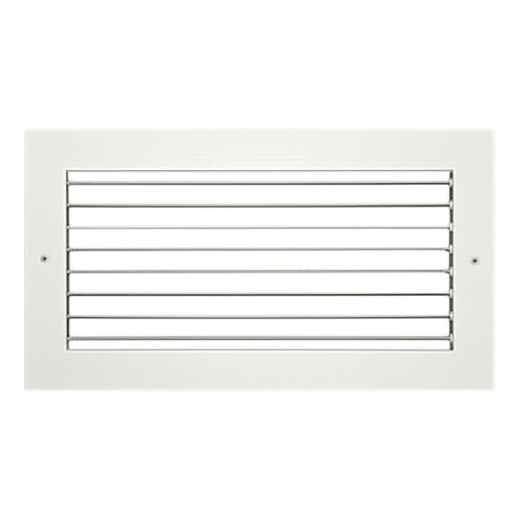 48" x 12" Single Deflection Adjustable Grille, Parallel to Long Dimension, White - Shoemaker 901-48X12
