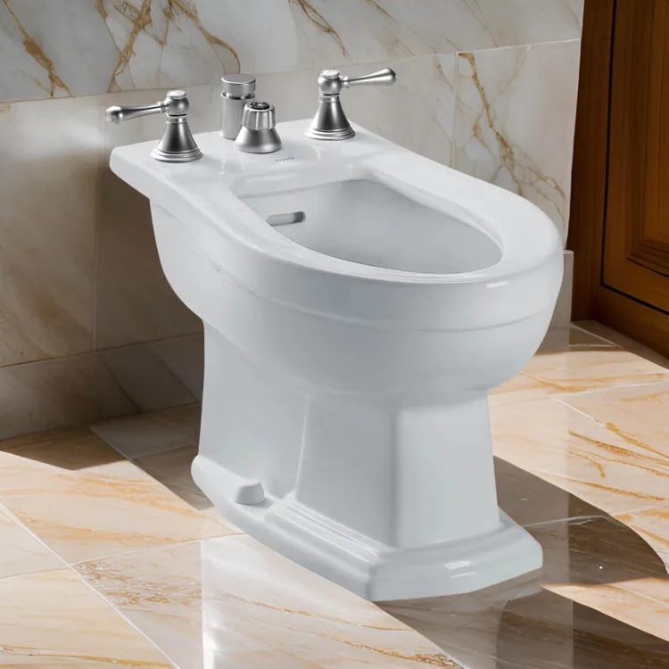 Toto BT784B Colonial White Clayton Bidet, Vertical Spray