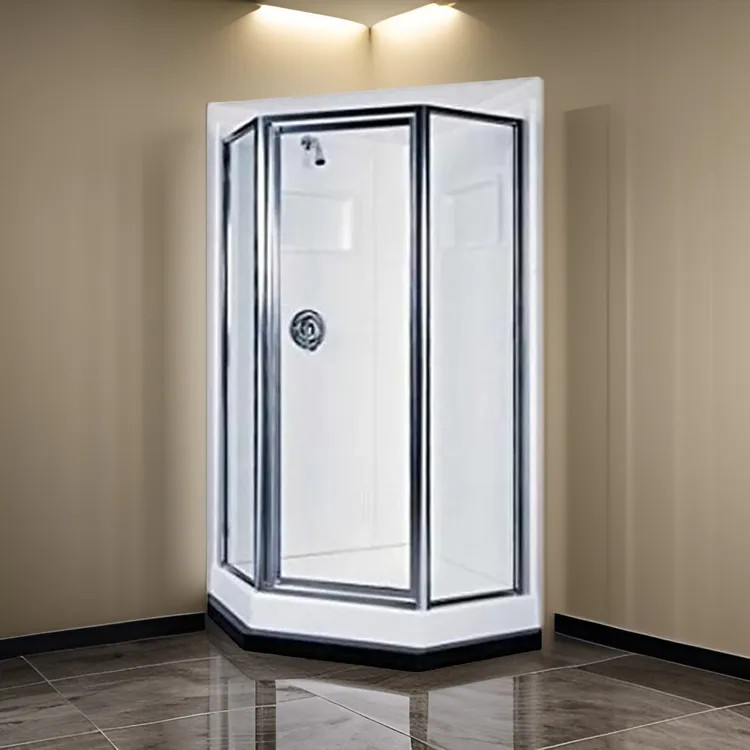 Swanstone SA-38-NEO-037 Bone 38 inch Neo Angle Shower Alcove Wall