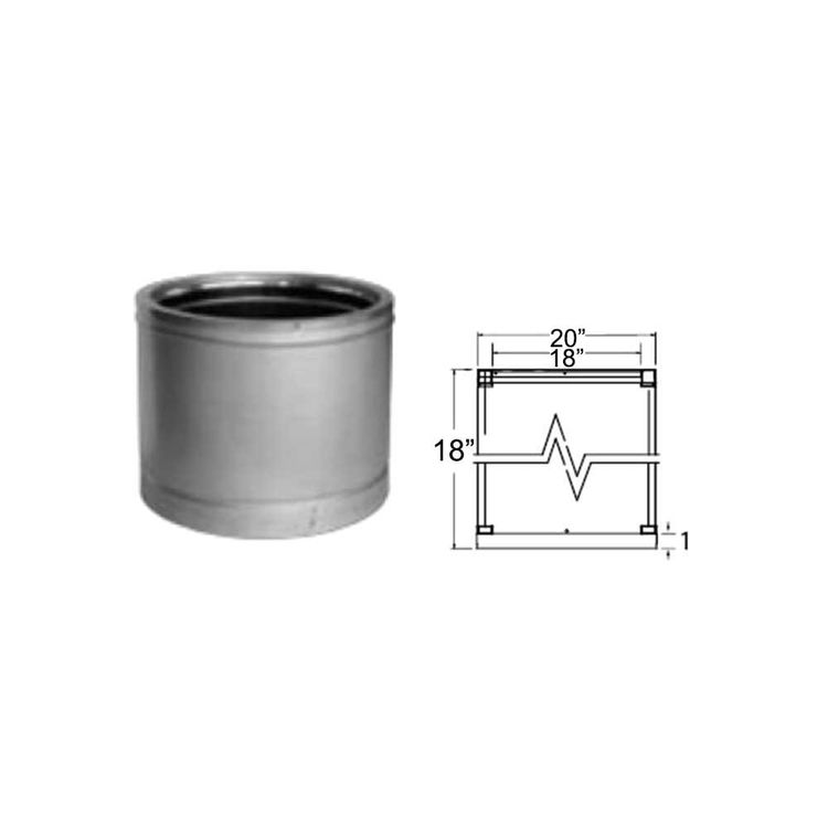 M&G DuraVent 9502 18-Inch DuraTech 18-Inch Chimney Pipe, Galvalume - 18DT-18