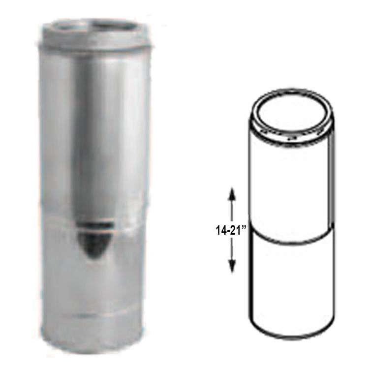 DuraVent 8DT-21TA DuraTech 8-Inch Adjustable Pipe