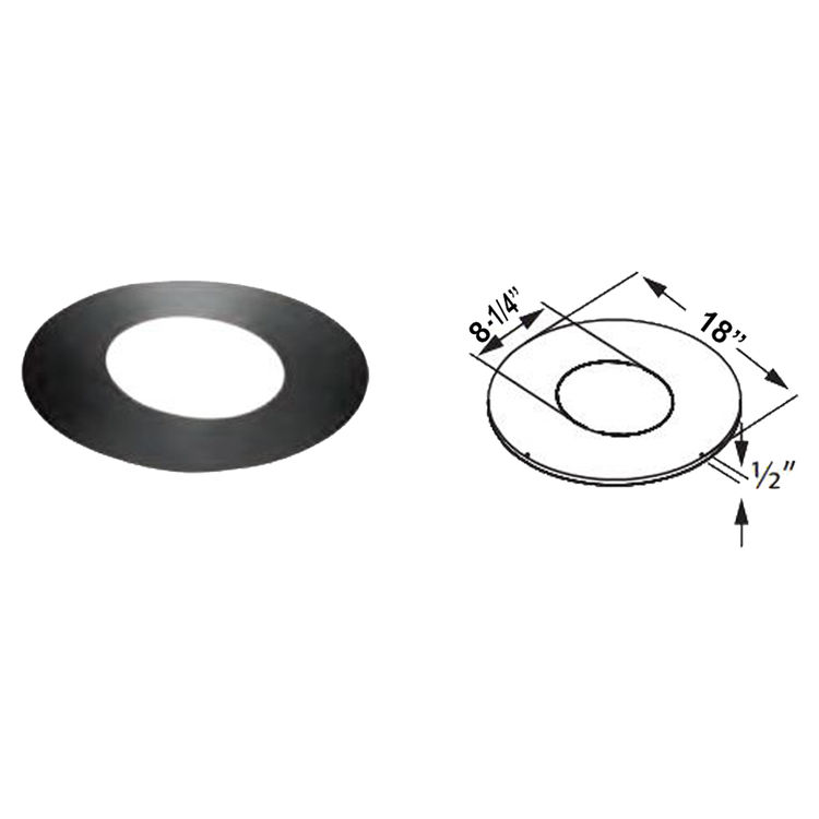 DuraVent 6DT-RSTC12 DuraTech 6-Inch Trim Collar for Roof Support