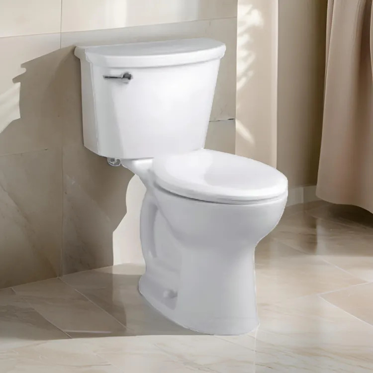 American Standard Cadet PRO Two-Piece Compact Toilet, Less Seat, Elongated, Right Height, 1.28 GPF, White - 215FA.104.020