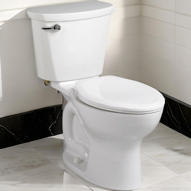 American Standard Cadet PRO Two-Piece Toilet, Elongated, Less Seat, Standard Height, 1.28 GPF, White - 215CB.104.020