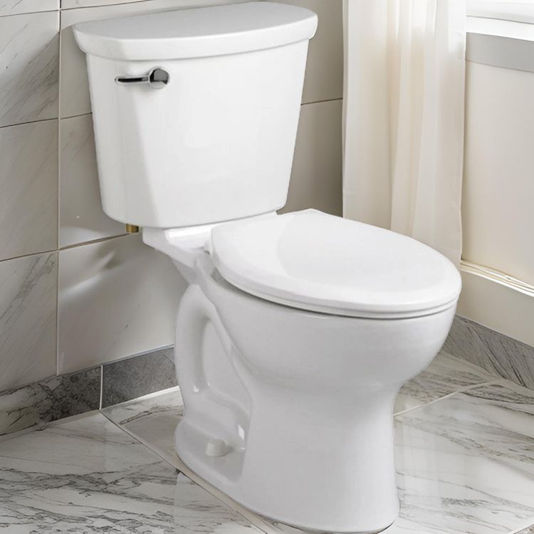 American Standard 28” Cadet Pro Elongated Toilet With Cadet Flushing System, 1.28 GPF, PowerWash Technology, White - 215CA.104.020