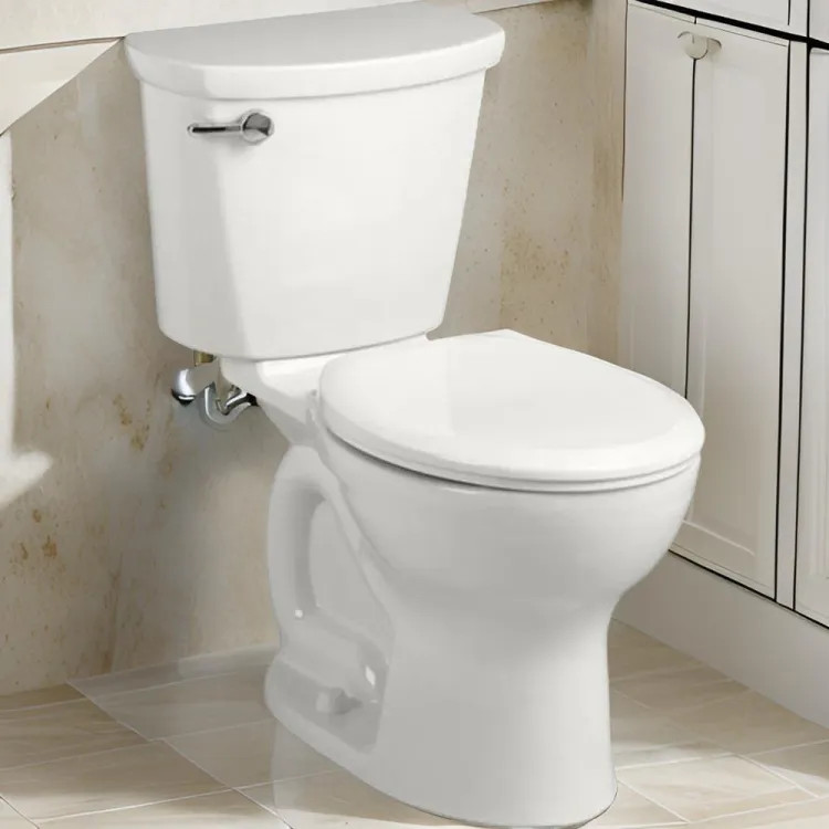 American Standard Cadet PRO Two-Piece Toilet, Round, Less Seat, Right Height, 1.28 GPF, White - 215BB.104.020