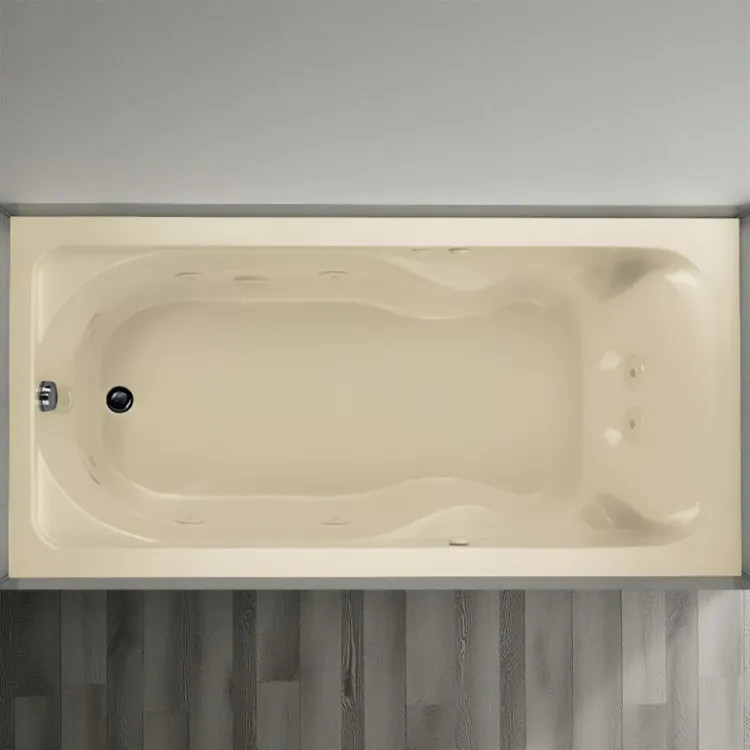 American Standard Cadet 6' x 36" Whirlpool Bathtub with Reversible Drain and AcuMassage Jets, Eight-Jet System, Linen - 2773.018W.222