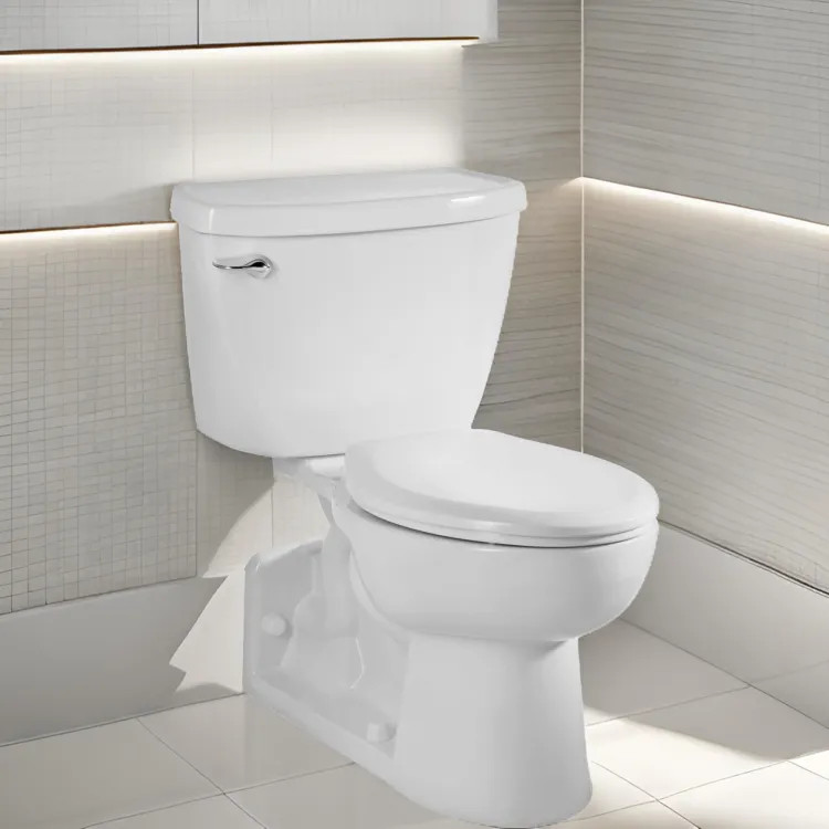 American Standard Yorkville Two-Piece Pressure Assisted Toilet, Less Seat, Elongated, Standard Height, 1.6 GPF, White - 2876.016.020