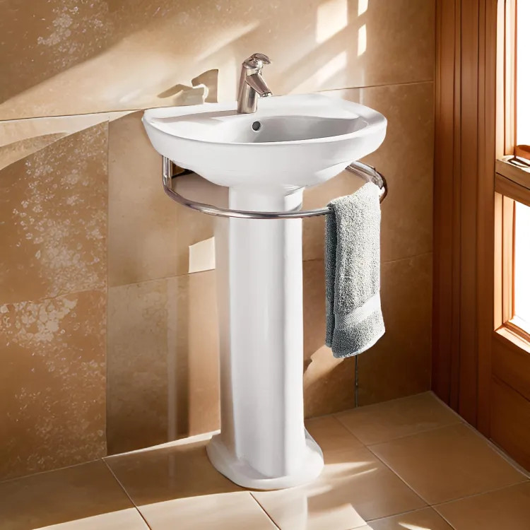 American Standard 0268.100.020 Ravenna 24" Pedestal Sink - White, Single Hole 